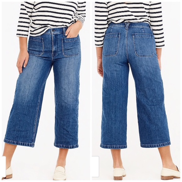 J. Crew Denim - J. Crew Petite Point Sur Wide-leg Crop Jean NWT